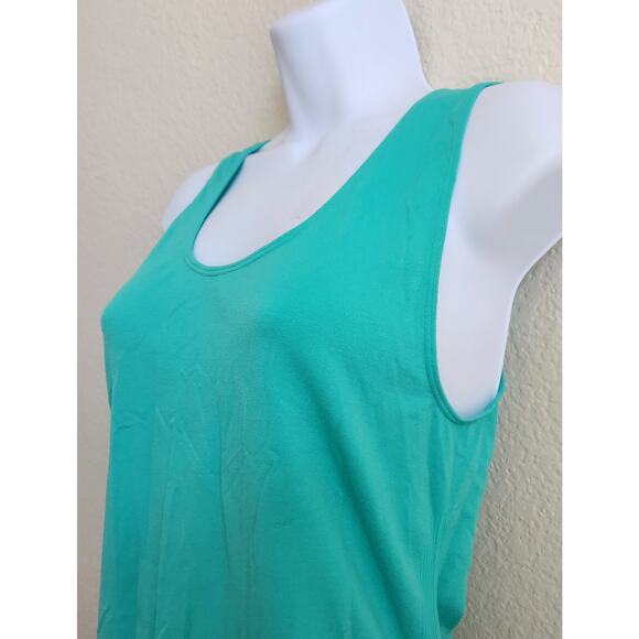 Cato Green Blue Round Neck Sleeveless Tank Top Large Lightweight Stretchy Soft - Picture 2 of 4